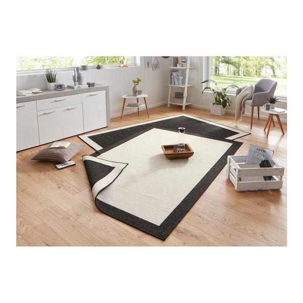 Črno-krem zunanja preproga NORTHRUGS Panama, 200 x 290 cm-image-1