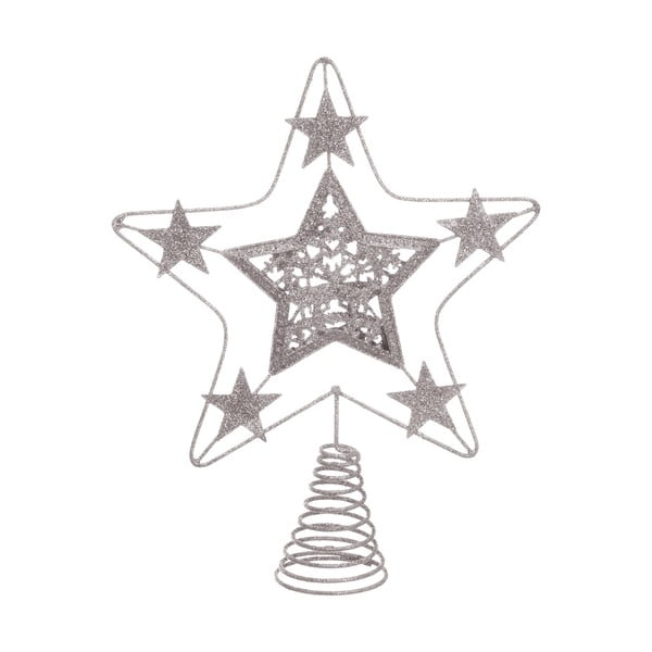 Božična zvezda v srebrni barvi Casa Selección Terminal, ø 18 cm