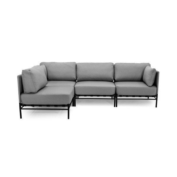 Svetlo siv vrtni modularni kavč 234 cm Dandy – Sit Sit-image-2