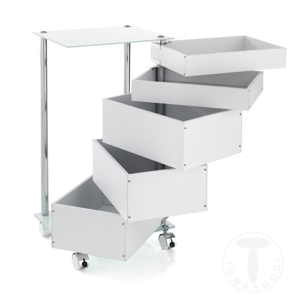 Bel zabojnik na koleščkih s 5 predali Tomasucci Bobo-image-1