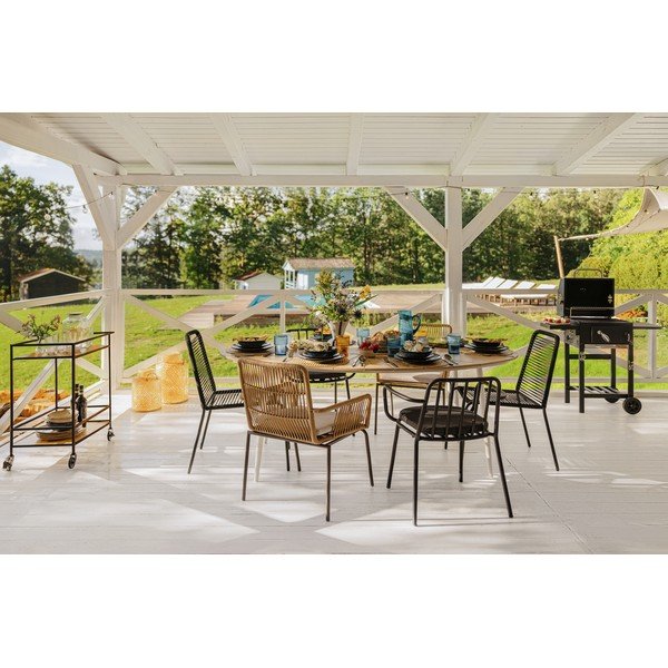 Črn vrtni stol Bonami Essentials Kai-image-1