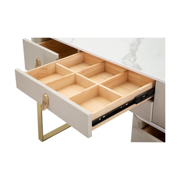 Bež/zlata stranska mizica 40x120 cm Beauty – Mauro Ferretti-image-1