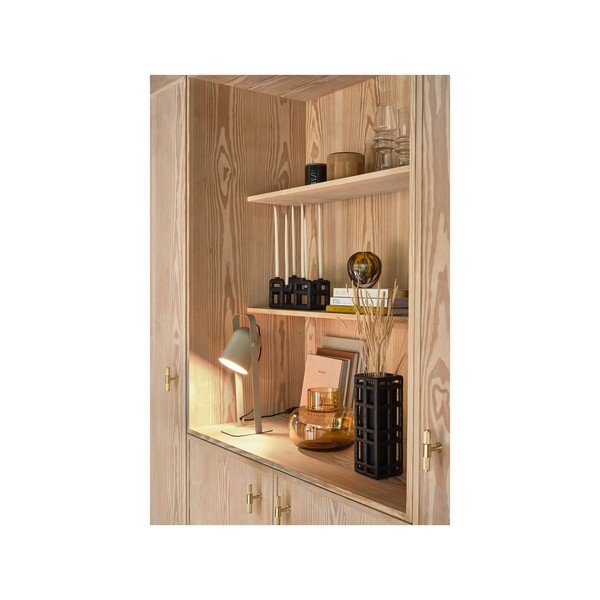 Črna ročno izdelana vaza iz poliresina (višina 30 cm) Lyst – Villa Collection-image-4