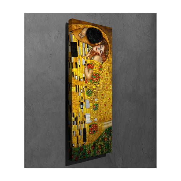 Stenska reprodukcija na platnu Gustav Klimt The Kiss, 30 x 80 cm-image-2