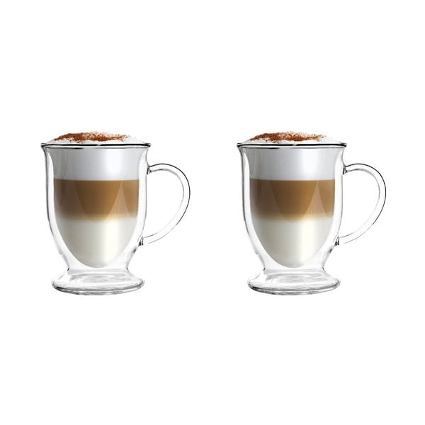 Steklene skodelice z dvojno steno za latte v kompletu 2 ks 250 ml Amo – Vialli Design-image-1