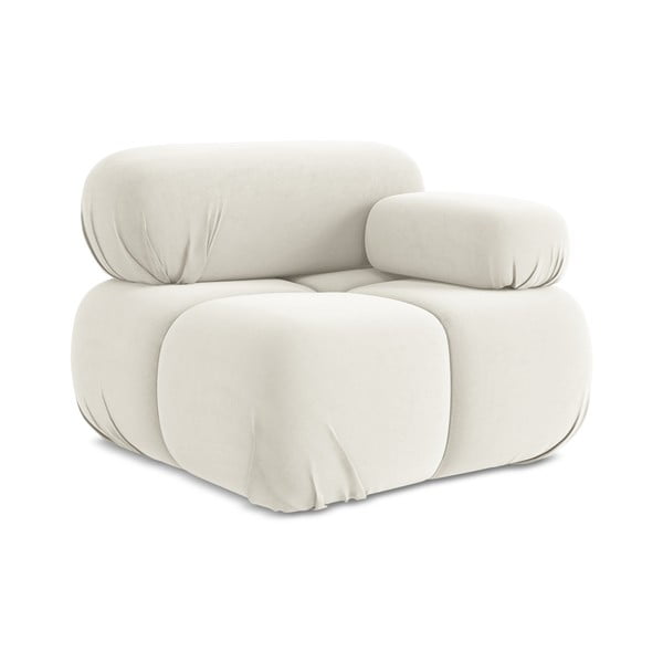 Bel žameten modul za sedežno garnituro (desni kot) Lokua – Makamii-image-1