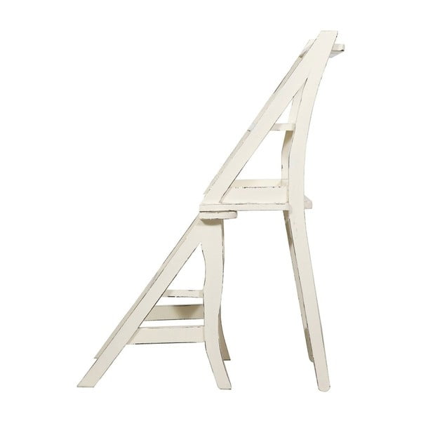 Beli mahagonijev stol in zložljiva lestev v enem Biscottini Claudia-image-2