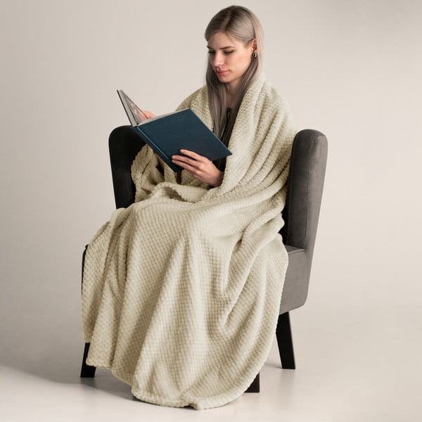 Bež odeja iz mikrovlaken DecoKing Henry, 170 x 210 cm-image-1