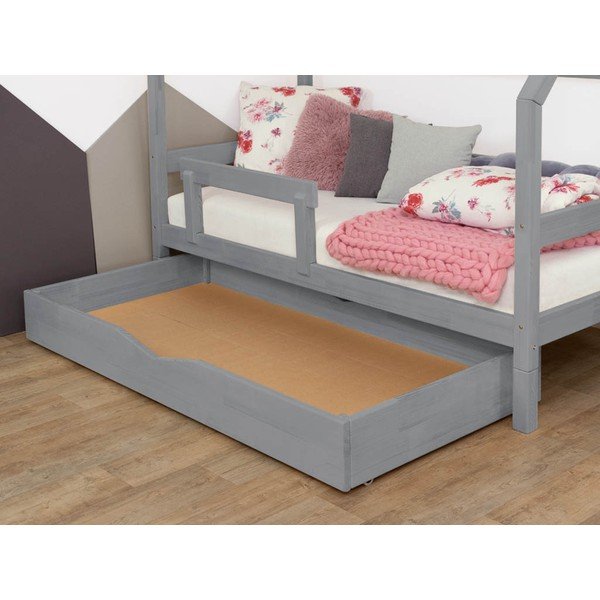 Siv lesen posteljni predal z letvicami Benlemi Buddy, 90 x 140 cm-image-1