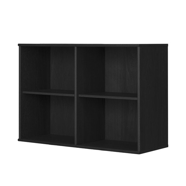 Črn stenski regal v jesenovem dekorju 89x61 cm Mistral – Hammel Furniture-image-1