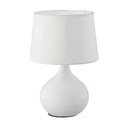 Bela namizna svetilka iz keramike in blaga Reality Martin, višina 29 cm