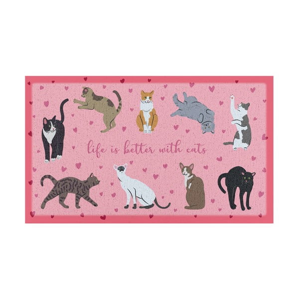 Predpražnik 40x70 cm Life Is Better With Cats – Artsy Doormats