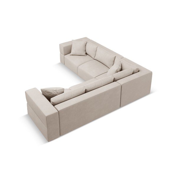 Bež kotna sedežna garnitura (s kotom po izbiri) Esther – Milo Casa-image-3