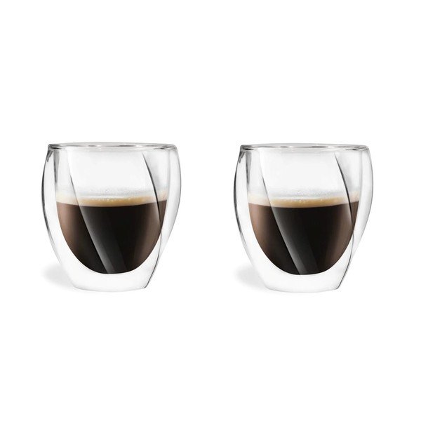 Skodelice v kompletu za kapučino z dvojno steno 2 ks 250 ml Cristallo – Vialli Design
