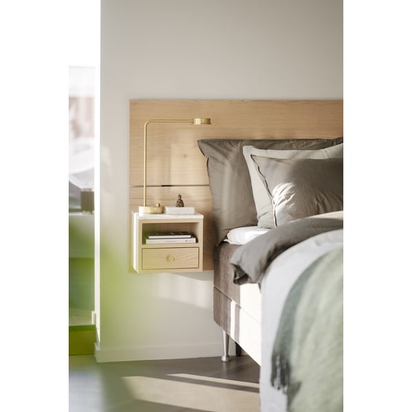 Vzglavje iz masivnega hrasta v naravni barvi 240x79 cm Whitmore – Rowico-image-3