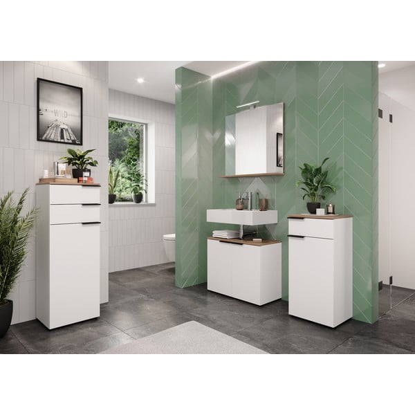 Stensko ogledalo z lučjo/s polico 76x75 cm Menen – Germania-image-2