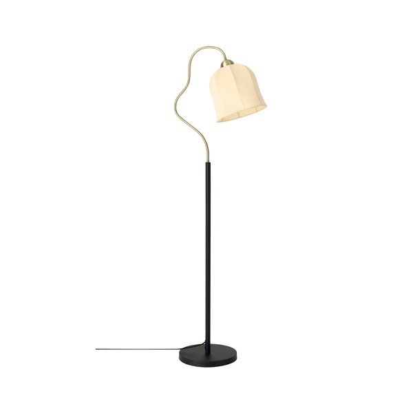 Bela/črna tekstilna stoječa svetilka (višina 150 cm) Bell – Ellos Home-image-3