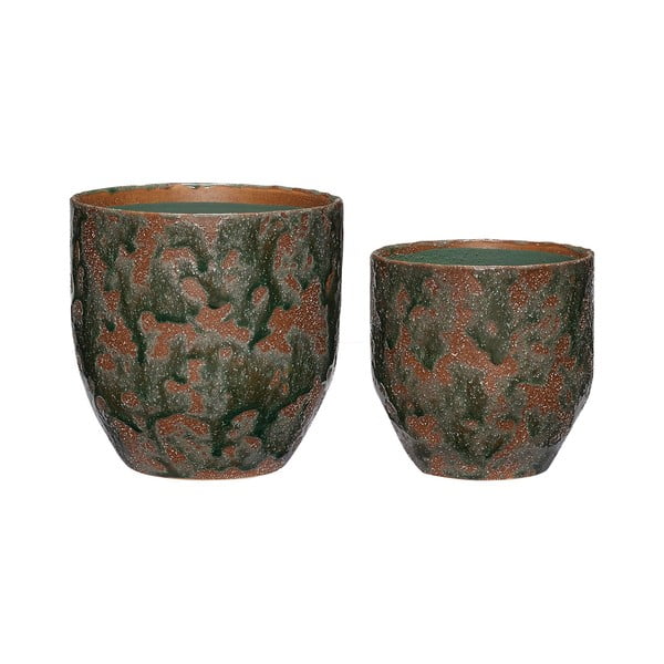 Keramični ročno izdelani podstavki za cvetlične lonce v kompletu 2 ks ø 15 cm Normu – Hübsch