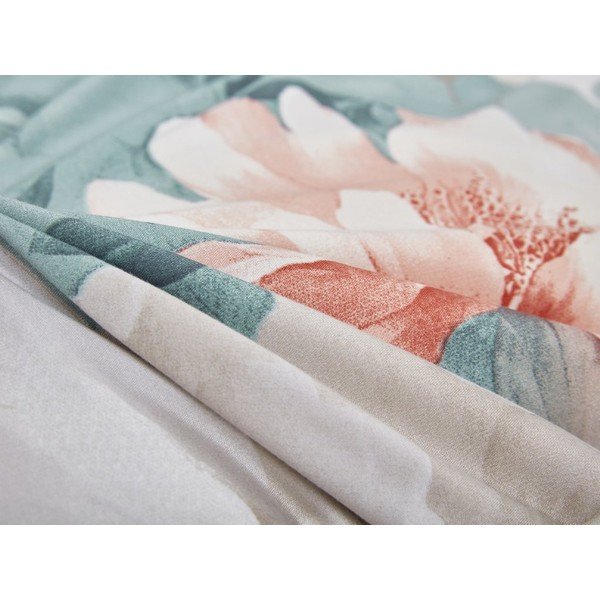 Turkizna enojna 3-delna posteljnina iz mikrosatena 140x200 cm Selma – My House-image-4