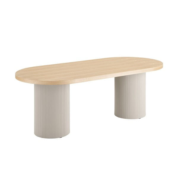 Jedilna miza z mizno ploščo v jesenovem dekorju 100x220 cm Solva – House Nordic