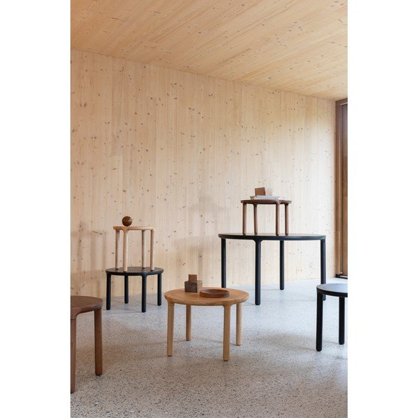 Okrogla stranska mizica v hrastovem dekorju ø 45 cm Storm – Zuiver-image-2