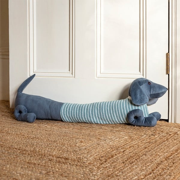 Zeleno-siva zaščita za vrata proti prepihu 17x76 cm Sausage Dog – Rex London-image-1