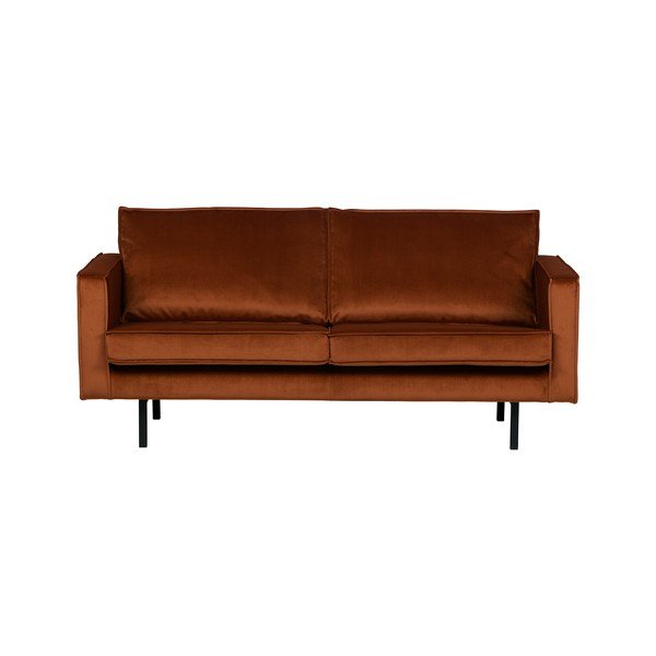 Oranžni žametni kavč BePureHome Rodeo, 190 cm-image-3