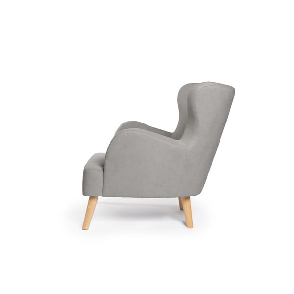 Svetlo siv fotelj z naslonom Noemye – Bonami Selection-image-3