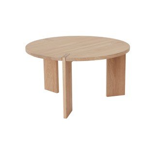 Okrogla klubska mizica iz masivnega hrasta v naravni barvi ø 65 cm Oy – OYOY Living Design