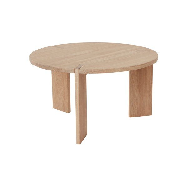 Okrogla klubska mizica iz masivnega hrasta v naravni barvi ø 65 cm Oy – OYOY Living Design
