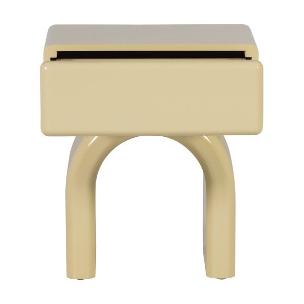 Svetlo rumena nočna omarica v sijajnem dekorju Zorel – WOOOD-image-3