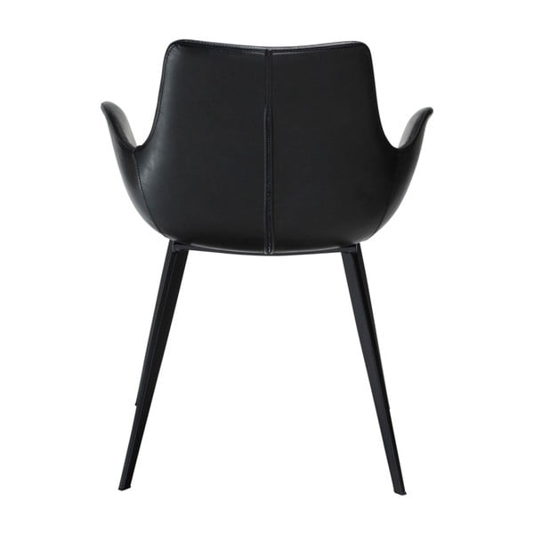 Črn jedilni stol iz usnja z nasloni za roke DAN-FORM Denmark Hype-image-2