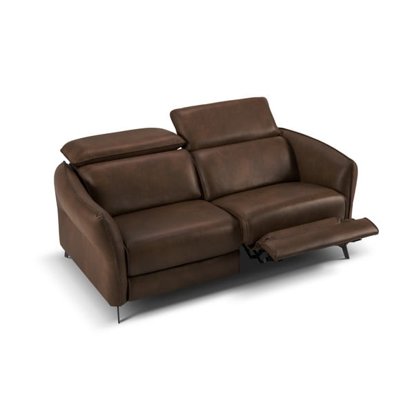 Temno rjava usnjena sedežna garnitura 103 cm Hubble – Windsor & Co Sofas-image-3