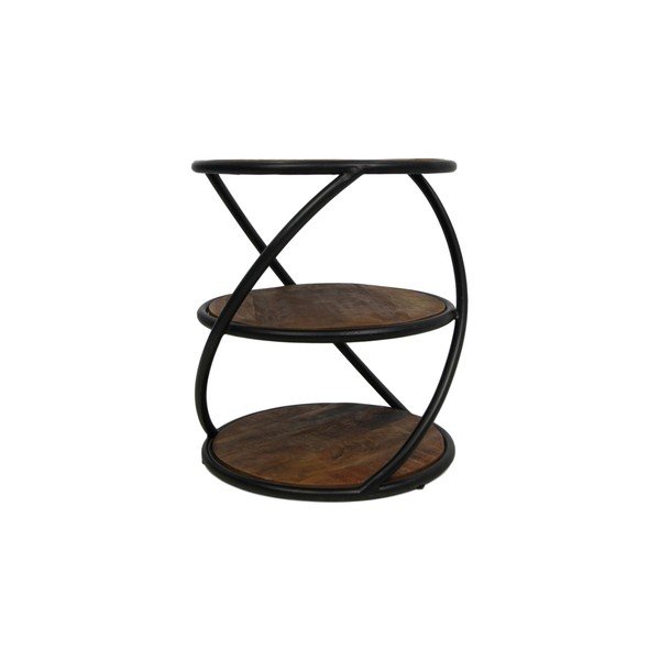Kolekcija HSM Stolp stranska mizica iz mangovega lesa, ø 43 cm-image-1