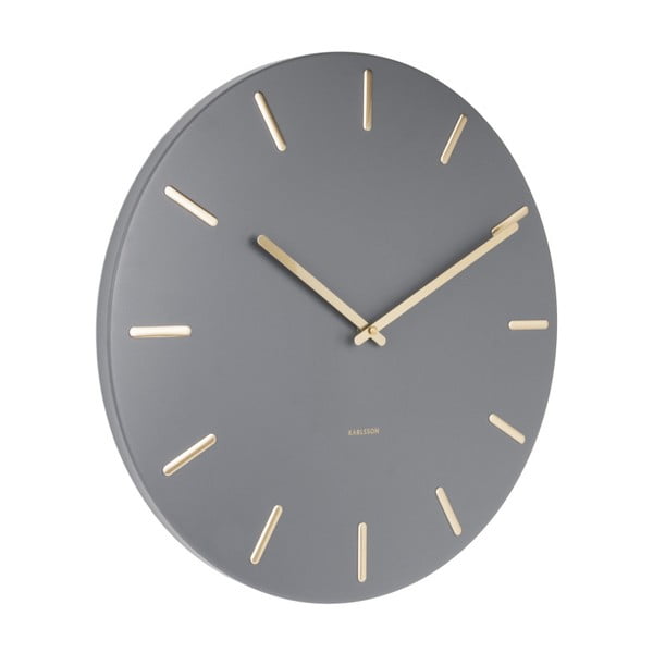 Siva stenska ura Karlsson Charm-image-2