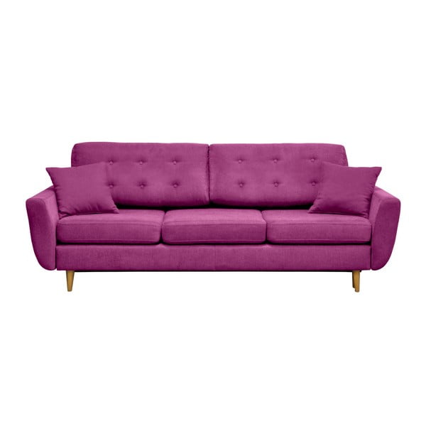Temno roza raztegljiv kavč za tri osebe Cosmopolitan design Barcelona