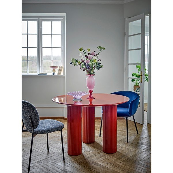 Okrogla jedilna miza v sijajnem dekorju ø 110 cm Della – Bloomingville-image-1