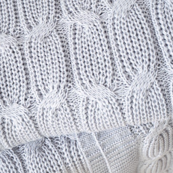 Siva pletena odeja 130x170 cm Chunky Marl Knit – Catherine Lansfield-image-1