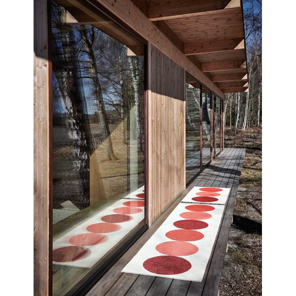 Rdeča/kremno bela notranja in zunanja preproga 70x140 cm Otto Berry – Pappelina-image-3