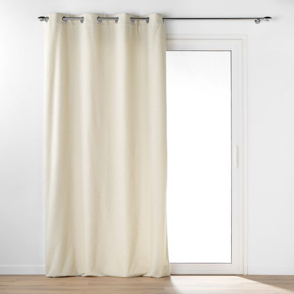 Kremno bela bouclé zavesa 140x240 cm Wooly – douceur d'intérieur