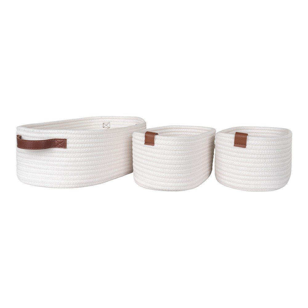 Tekstilne košare za kopalnico v kompletu 3 ks 35x25x13 cm Jarana