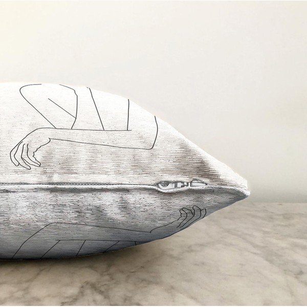 Prevleka za vzglavnik iz mešanice bombaža Minimalist Cushion Covers Pose, 55 x 55 cm-image-1