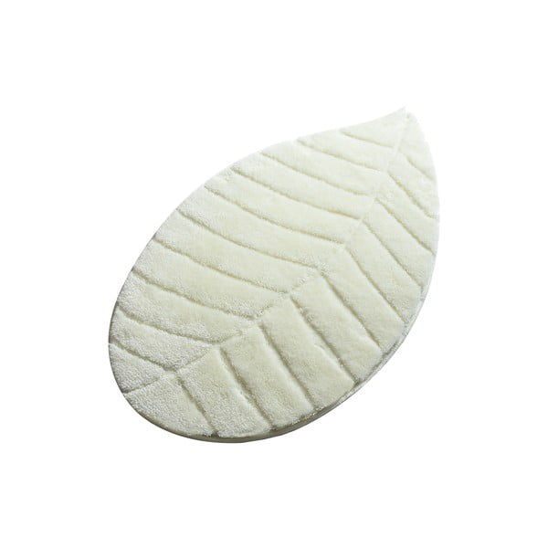 Kremno bela kopalniška preproga 60x100 cm Jungle Leaf – Foutastic