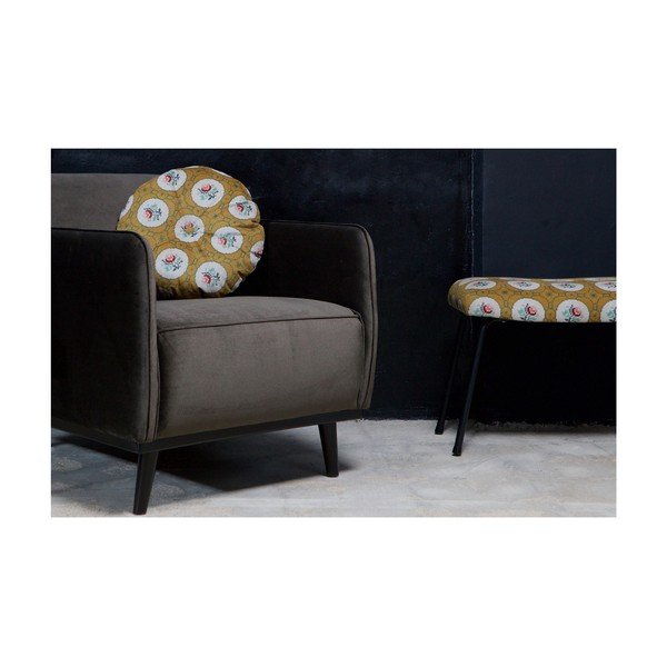 Oker okrasna okrogla blazina BePureHome Granny, ø 45 cm-image-1