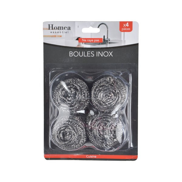 Jeklene žične gobice za pomivanje posode v kompletu 12 ks – Homéa-image-1