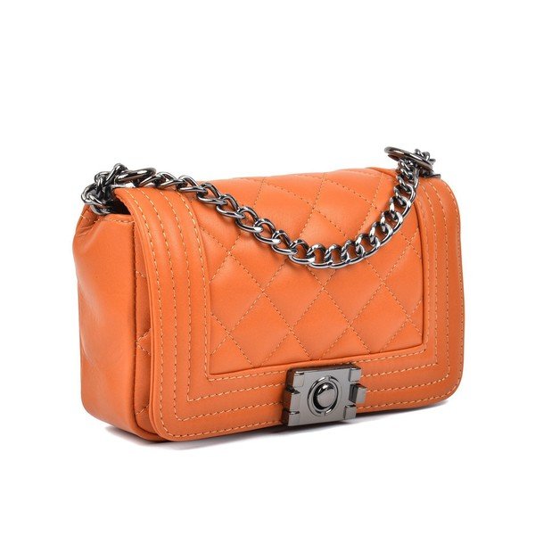 Rjava usnjena torbica Isabella Rhea Mari iz konjaka-image-2