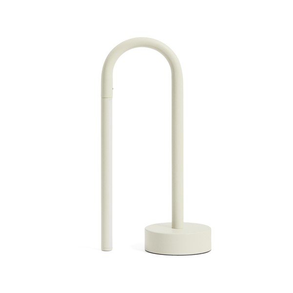 Slonokoščena kovinska LED namizna svetilka (višina 30 cm) Bow – Kave Home