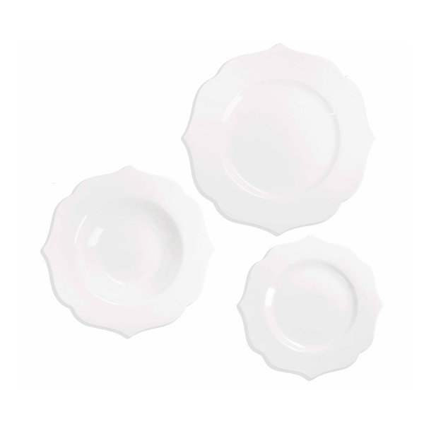 Jedilni servis 18 ks iz porcelana new bone china za 6 oseb Queen – Brandani