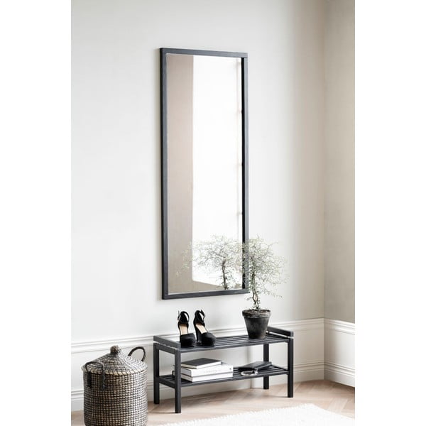 Črna omarica za čevlje iz masivnega hrasta Confetti – Rowico-image-1