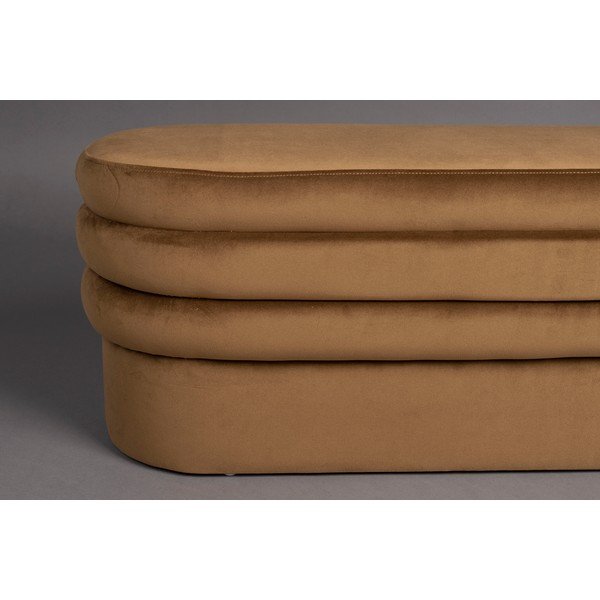 Rjava žametna klop Aditi – Dutchbone-image-4